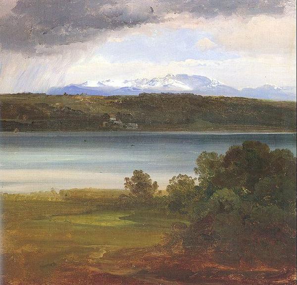 Christian Ernst Bernhard Morgenstern View Across Lake Starnberg to the Benedikte Germany oil painting art